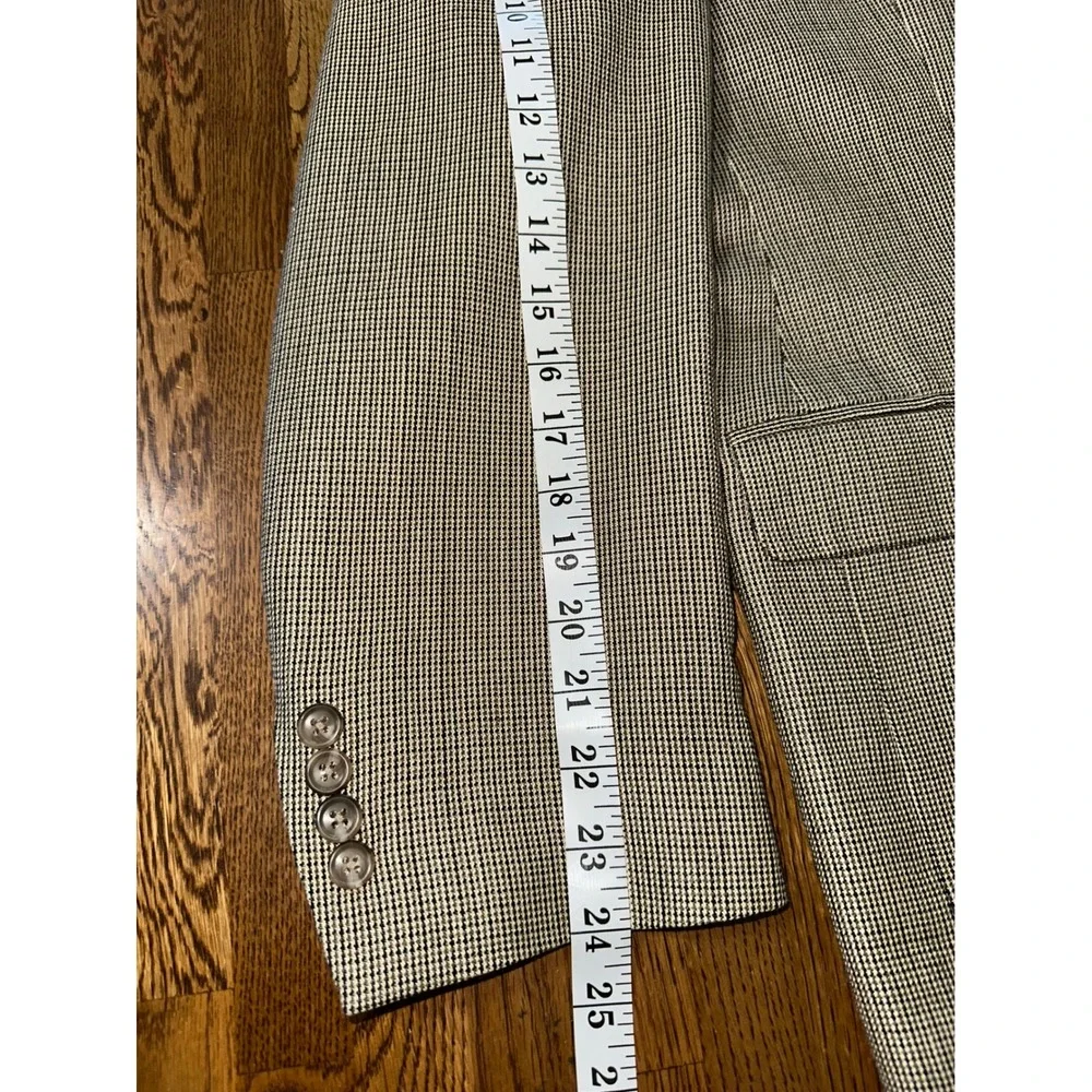 Lauren Ralph Lauren Mens 100% Silk Blazer Jacket Herringbone 41R